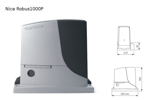 Robus1000P - pohon Nice RB1000 pro posuvnou bránu do 1000 kg